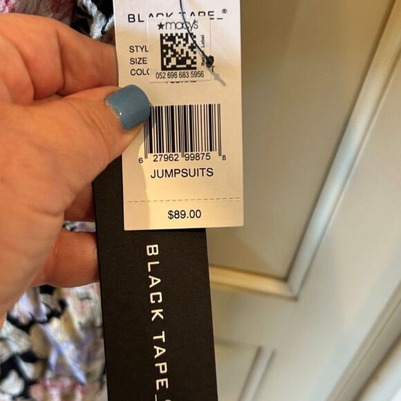 Black Tape Floral Jumpsuit - Size XL - NWT - Picture 4 of 6